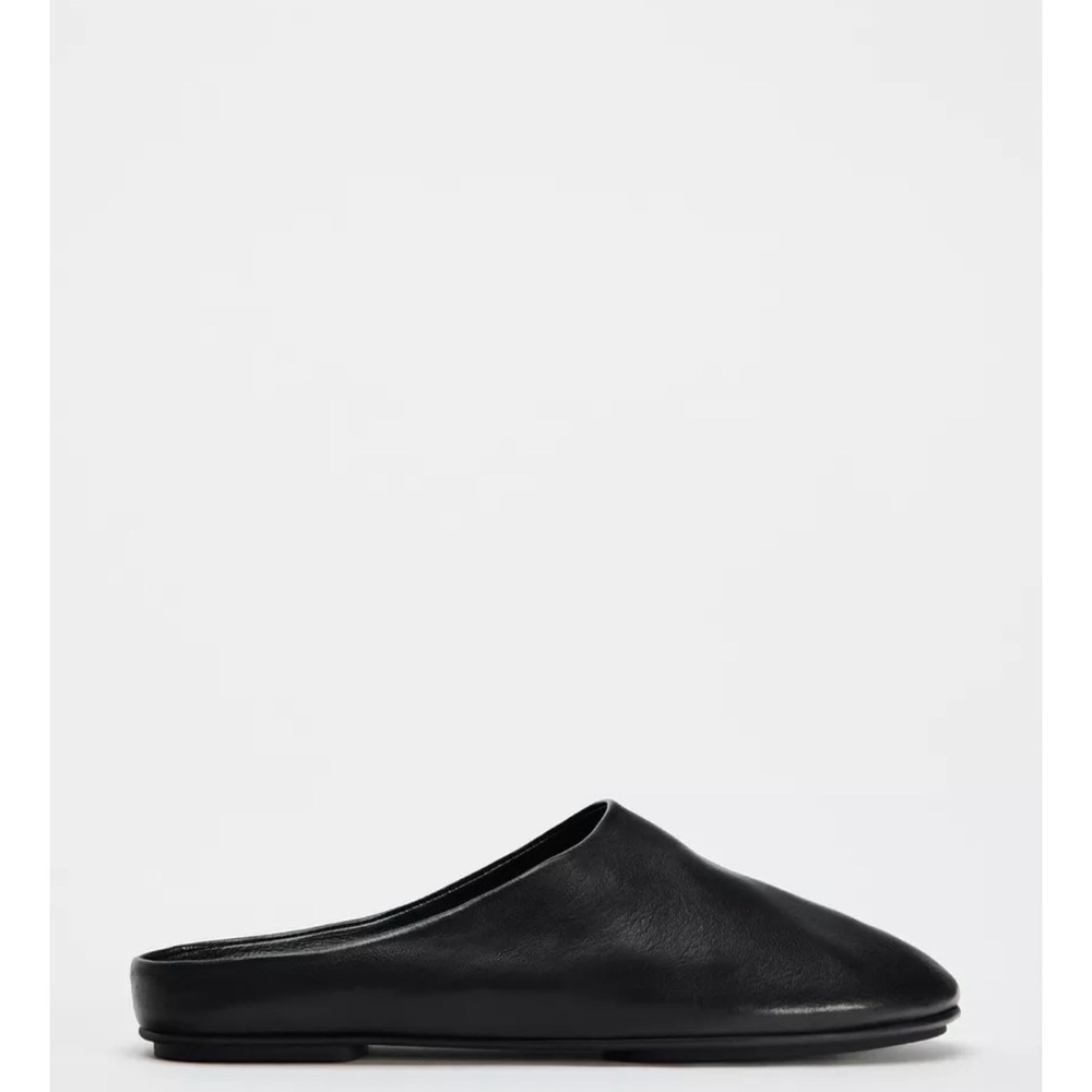 ZARA FLAT LEATHER SLINGBACK SHOES